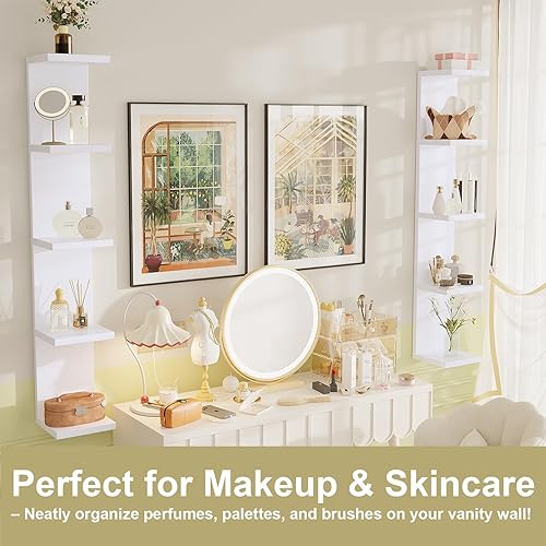 Miniatura 4 de Estante de Pared Blanco Lack de 5 Niveles - Organizador de Exhibición Multifuncional para Figuras de Anime, Funko Pop, Plantas, Maquillaje y Libros