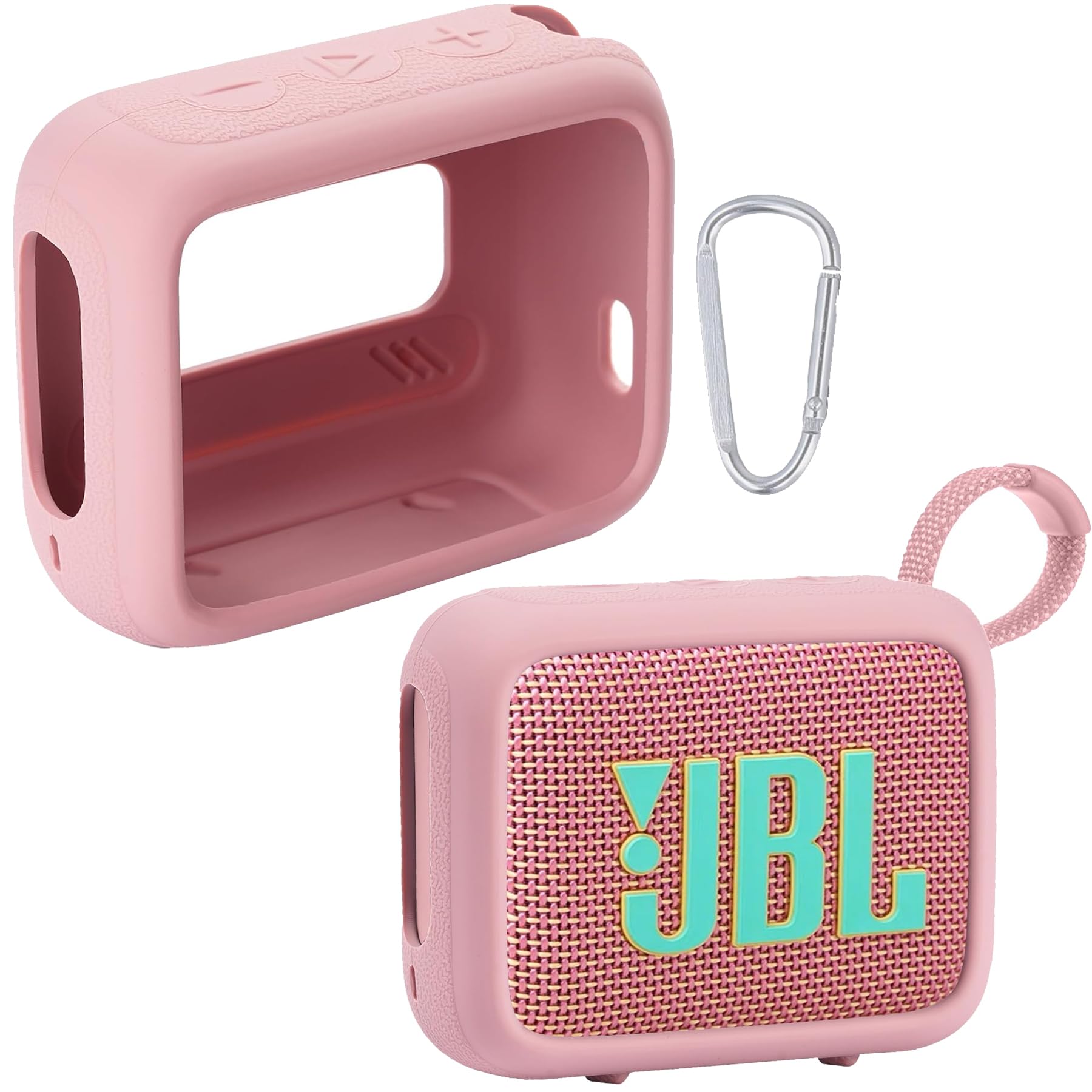 JBL ワイヤレスイヤホンケース ピンク Amazon.com: for JBL Go 4 Waterproof Bluetooth Speaker Silicone