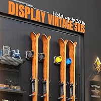 Vista 4 de Estante de Pared para Esquíes y Tablas de Snowboard para Garaje, Compatible con Cualquier Esquí/Tabla, Soporte de Pared para Esquíes, Organizador
