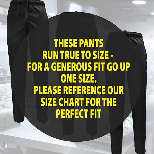 Vista 6 de M&M SCRUBS Pantalones de chef clásicos unisex