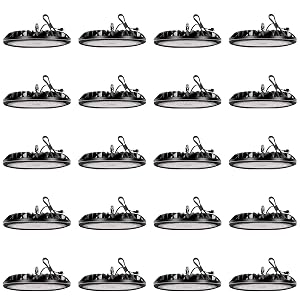 20Pack 300W UFO LED High Bay Light 30000LM 6000K Daylight Super Bright UFO Light Fixture with US Plug