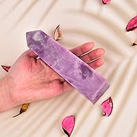 Vista 77 de JIC Gem Extra Large Rare Dendritic Jade Crystal Tower Natural Quartz Crystal Tower Point Wand Large Crystals and Stone Energy Crystal Wand Home
