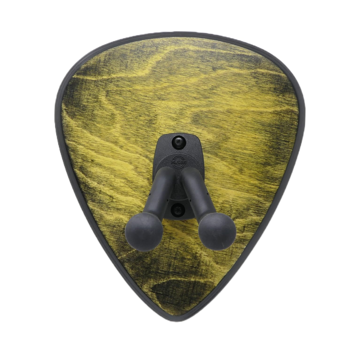 Unikat Gitarrenhalterung Wandhalter aus Holz Wandhalterung - Gelb Schwarz 23,5x23,5cm - Gitarrenhalter Modell DARK EDGE FOUR