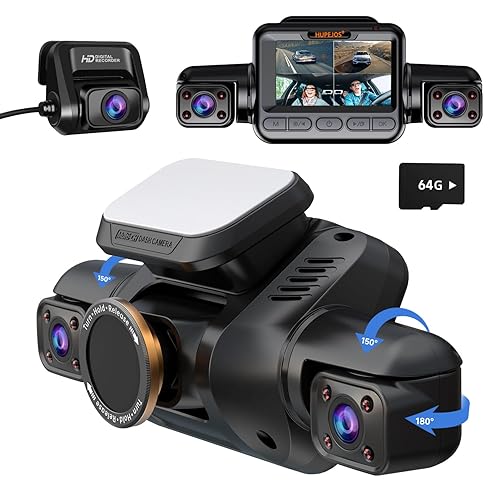 Dash Cam 4 Channel Front and Rear Inside, 360° Car