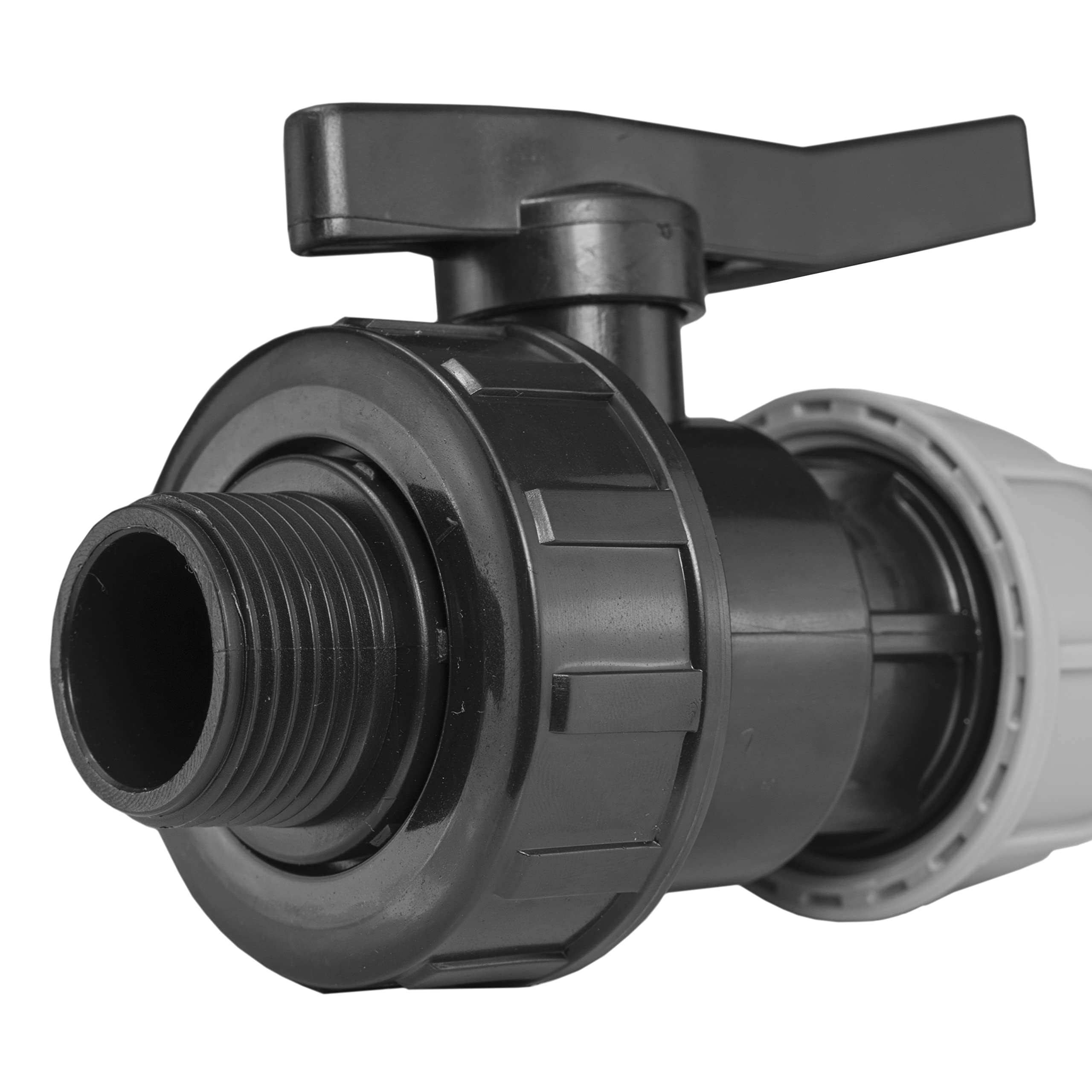 MDPE Water Supply Pipe Compression Flow valves-Male/Female bsp Thread Removable Handle for Safety-Ideal for Irrigation Systems (25mm Compression - 3/4" bsp Male)