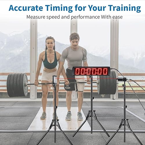 Miniatura 2 de Temporizador láser con cable interior para entrenamiento, cronómetro LED, cronómetro de carreras, temporizador de carreras, pista de patinaje y