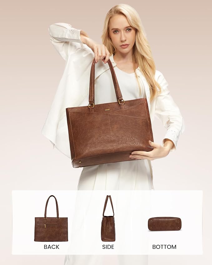 Maletín para portátil LOVEVOOK de mujer, 15.6 pulgadas, elegante y resistente miniatura 6