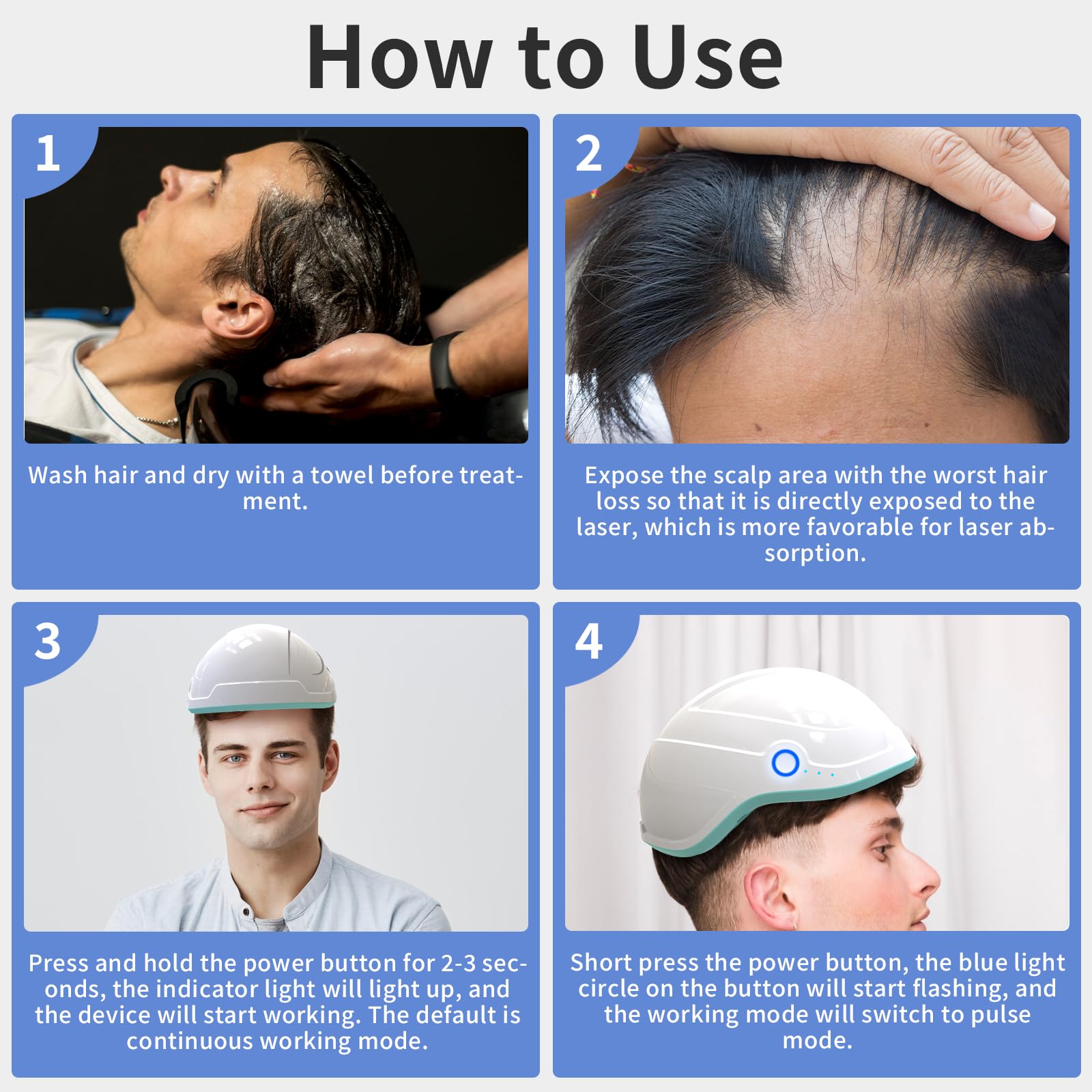 Haarwachstumskappe, kabellose Laserkappe für Haarwachstum, Haar-Lasertherapie für Haarwachstum, Laser-Haarausfall-Behandlung für Männer und Frauen mit Haarausfall und dünner werdendem Haar