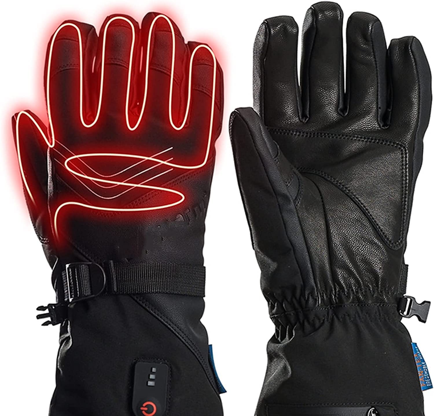 Gants de ski chauffants électriques pour snowboard et grands froids