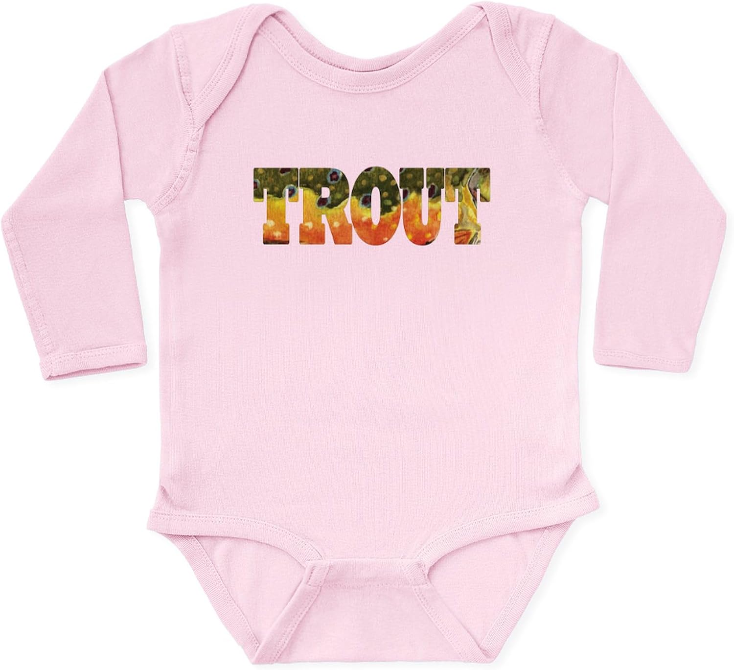 CafePress Brook Trout Fly Fishing Catch Long Sleeve Infant B Cute Long Sleeve Infant Baby Bodysuit Romper