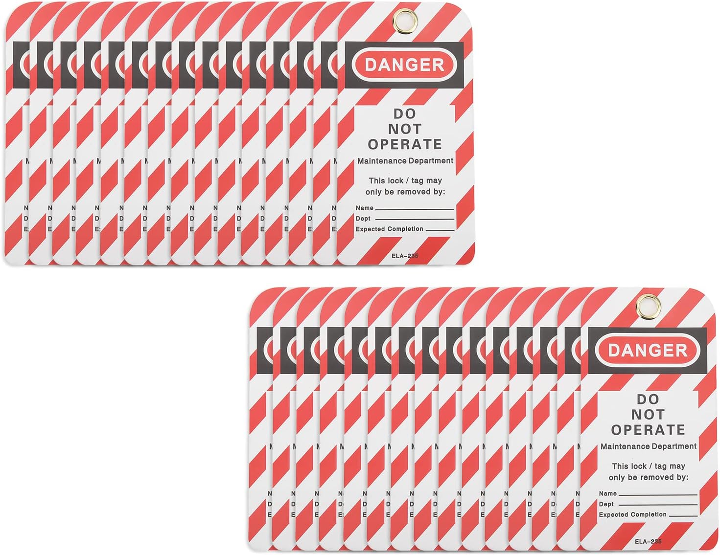 Sorandy Universal Lockout Tagout Kit, 30PCS Lockout Tag, Reusable Available on Both Sides Tagout Tag Loto Tag with Metal Hanging for Lock Out Tag Out, Equipment Repair, Sorandy5CO0APGNF1