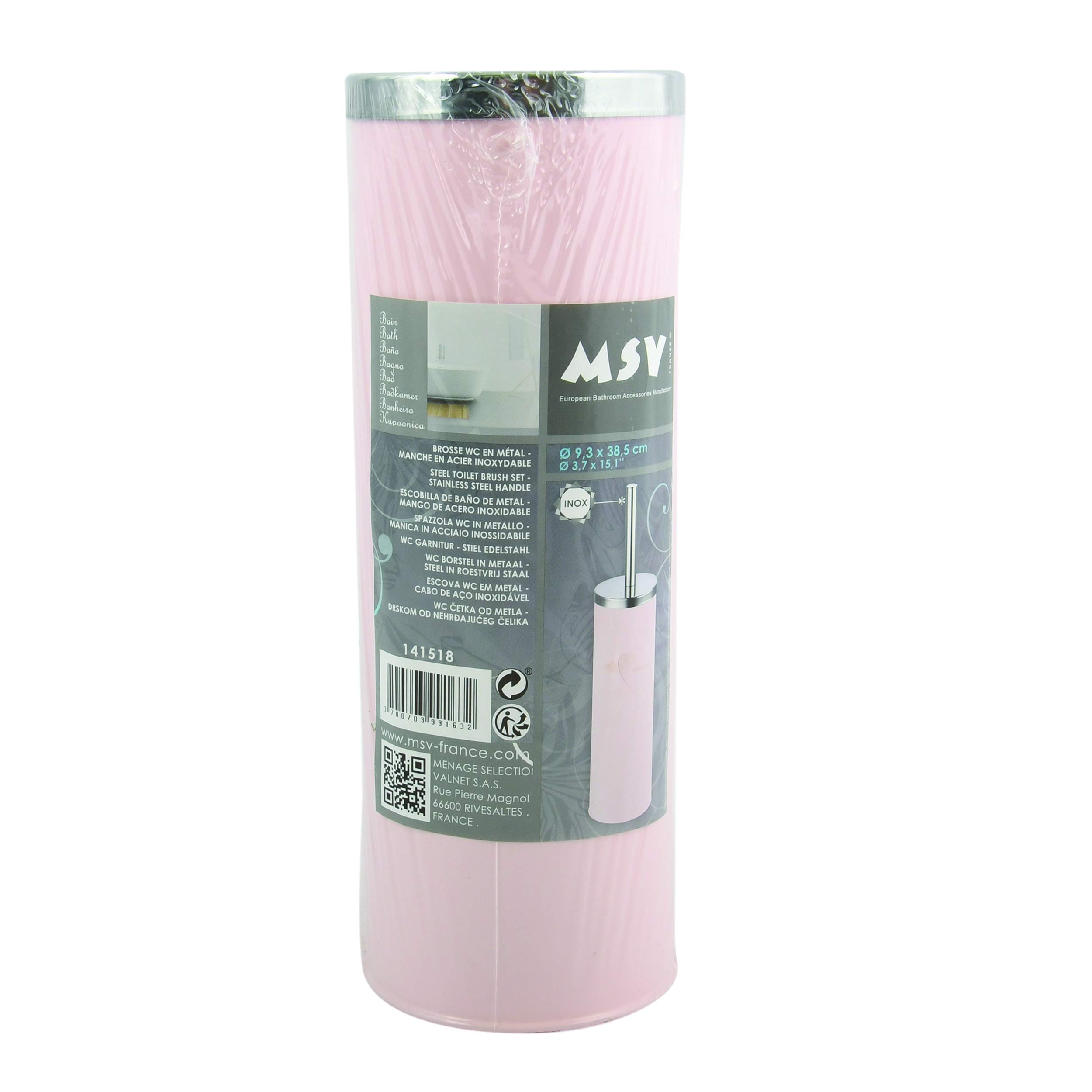 Assiavree Spazzolone Scopino WC Supporti di Spazzola Lucidato in Oro Rosa in Piedi Accessori Bagno Toliet Spazzole-Argento spazzole per WC (Color : Rose Gold