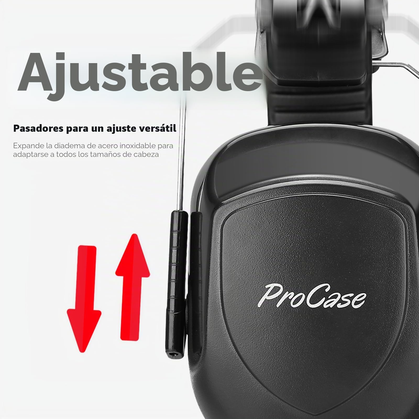 ProCase Casco Antiruido, Protector Auditivo SNR 34 dB Aislante de Ruido Profesional, Casco Insonorizado Protector de Oído para Campo de Disparo, Caza