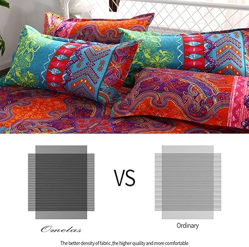 Miniatura 4 de Omelas - Juego de funda de edredón de estilo bohemio, Fundas de almohada Mjh., King