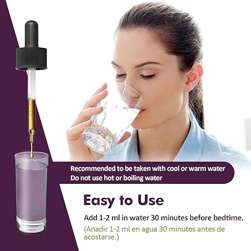 Miniatura 6 de Nurbetoxa Gotas de ayuda para dormir de raíz de valeriana, relajación de magnesio, Gotas de Citrato de Magnesio y Raiz de Valeriana y Flor de