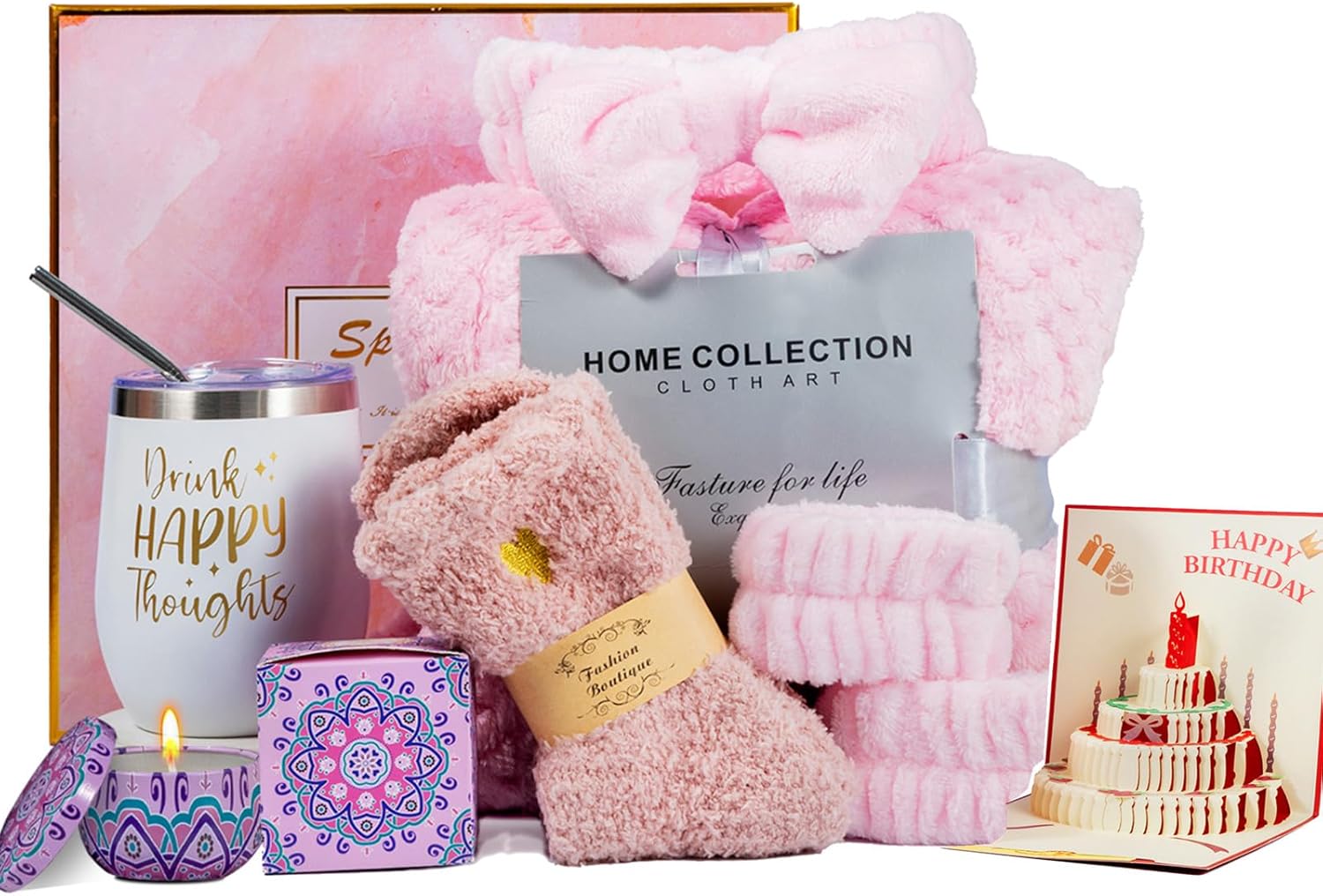 Happy Birthday Gifts for Women Friendship Self Care Gift for Women Birthday Christmas Gift Baskets for Womens Spa Gifts for Mom Wife Girlfriend Sister Grandma, Thank You, Get Well, Self Care Package