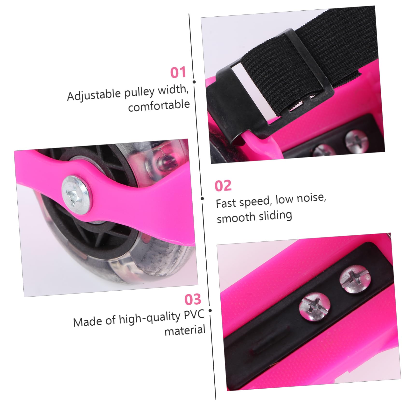 Outanaya 1 Pair Adjustable Glittery Skate Shoes for Light Up Wheels Fun Outdoor for Balance Exercise for Boys Versatile Use Various Activities