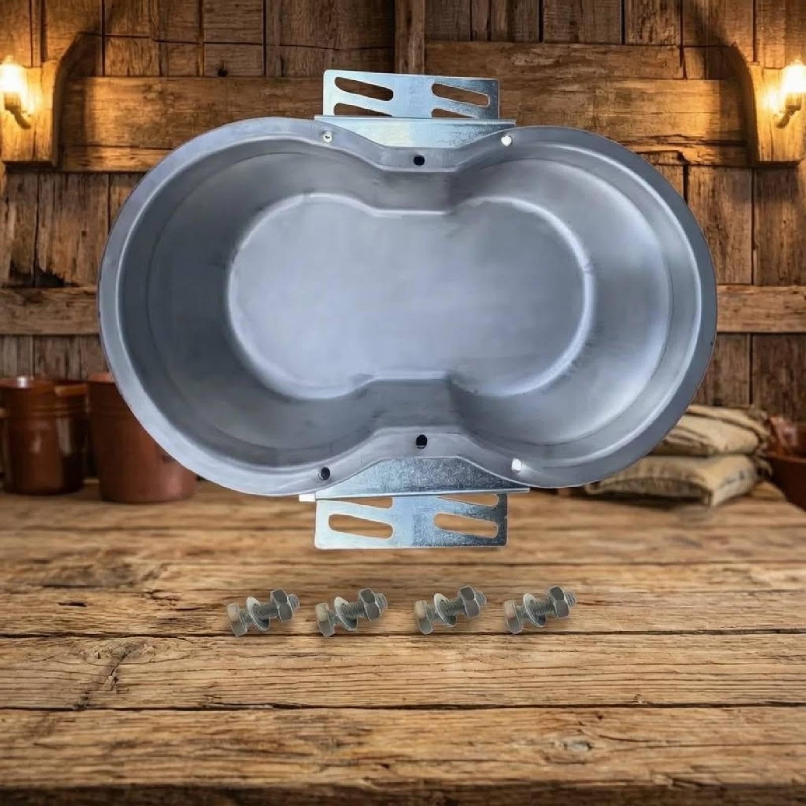 Comedero para Cerdos, Contenedor de Alimento para Animales, para Ganado, Abrevadero de Acero Inoxidable, Fácil de Limpiar, Adecuado para Gran, Style D