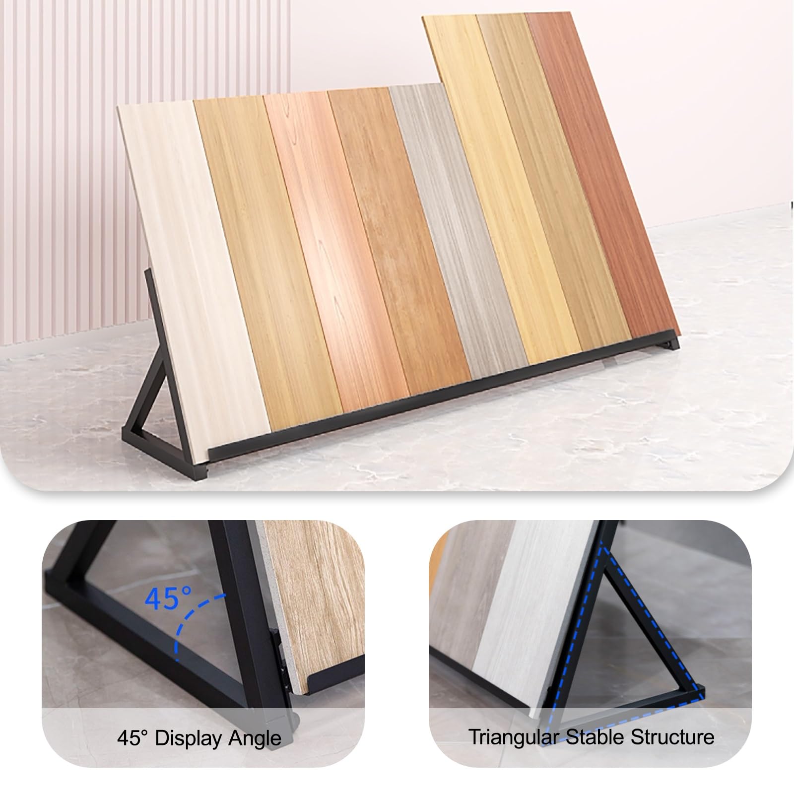 Estante de exhibición de azulejos para almacenamiento de muestras, ferias comerciales y exposiciones, organizador de 160 cm de altura, perfecto para eventos de proveedores
