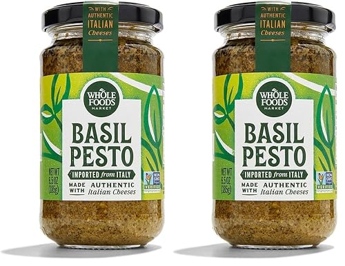 Whole Foods Market, Basil Pesto, 6.5 Ounce (Pack of 2)
