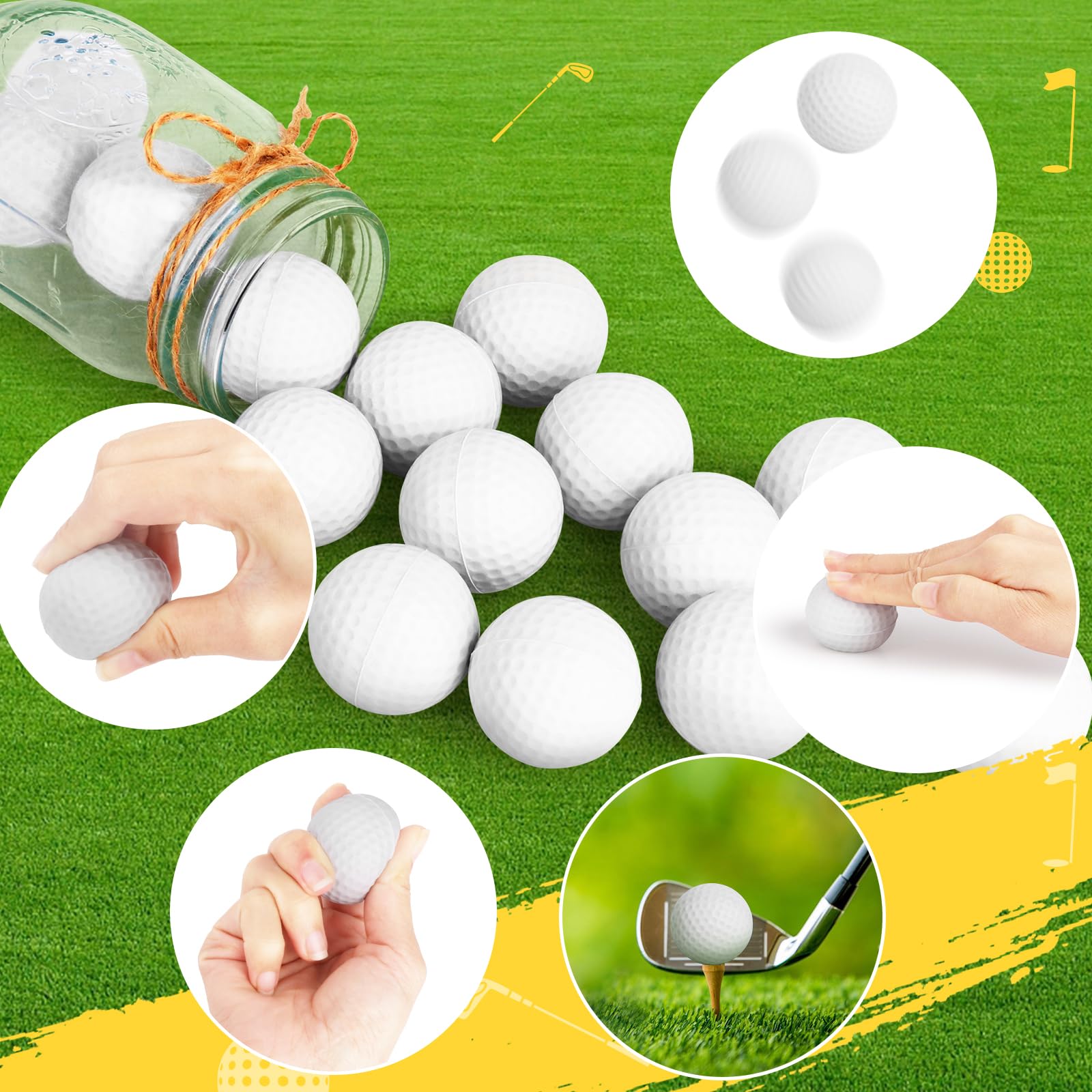 Snapklik.com : Mini Golf Ball Stress Ball 20 Packs Golf Balls Party ...