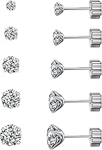 5 Pairs Earrings Sets Titanium Hypoallergenic Cubic zirconia Earrings for Women Helix Cartilage Tragus Women Jewelry
