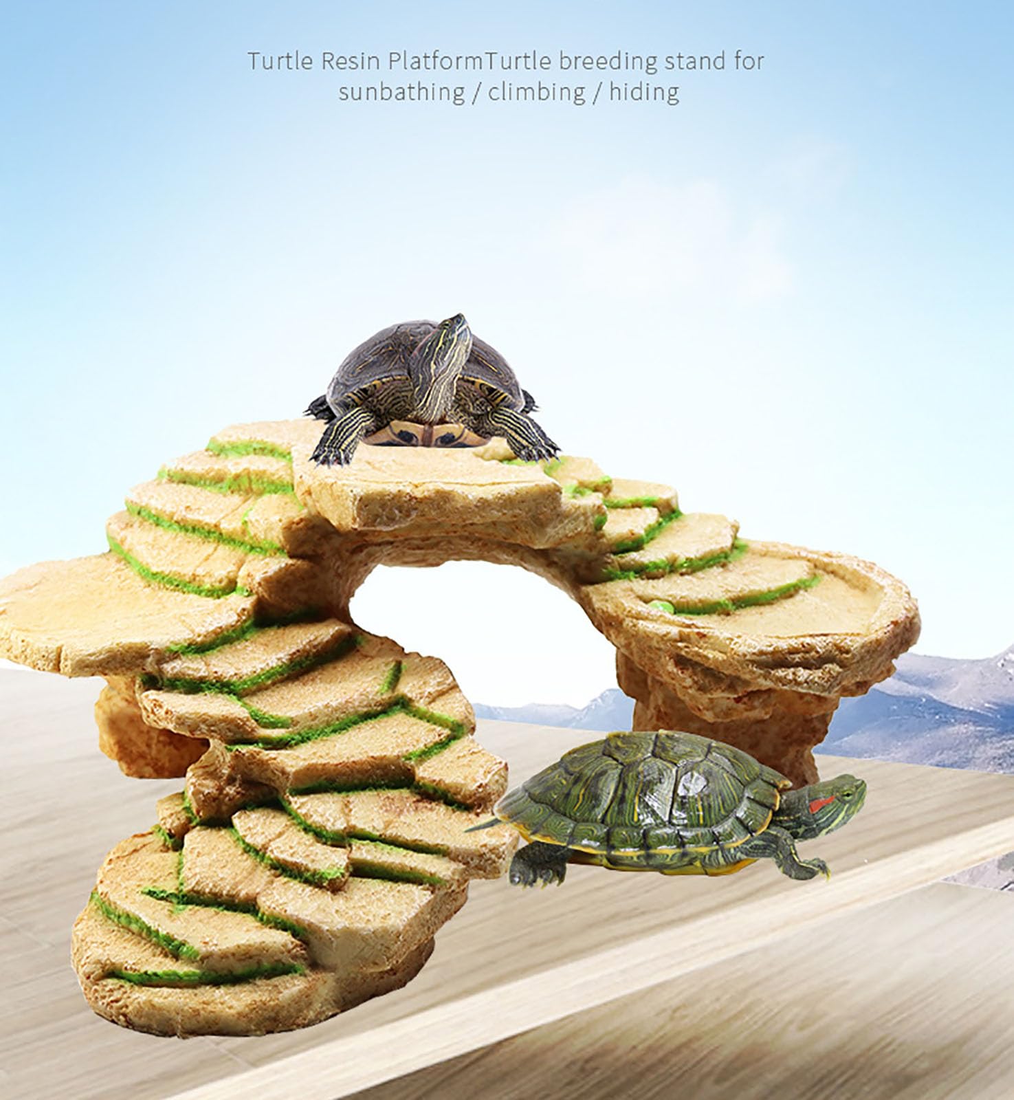 Xinyanmy Turtle Basking Platform,Turtle Basking Climbing Platform Aquarium Fish Tank Ornament Reptile Climbing Ramp Decorations - Image 4