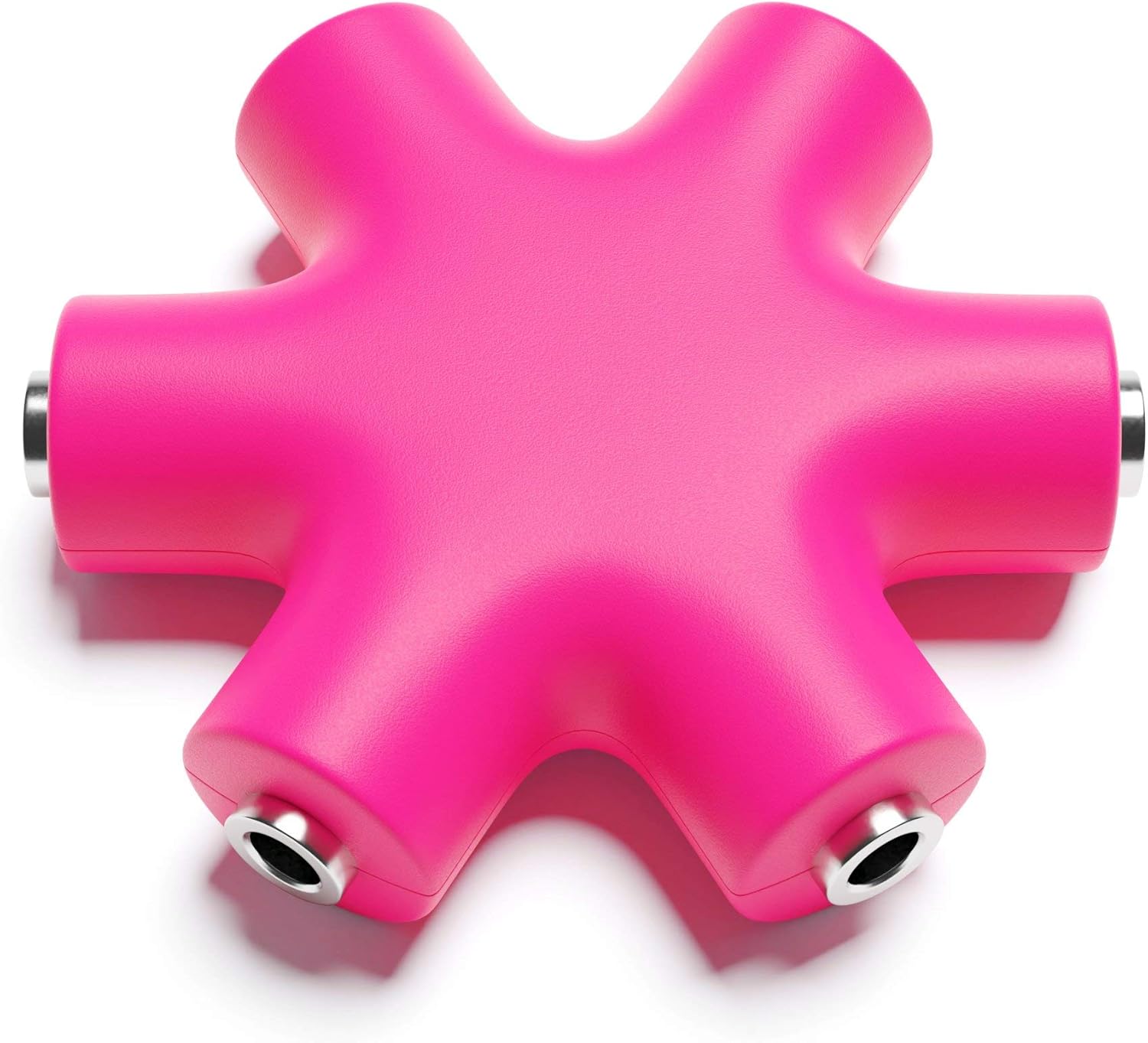 ExcelValley Patch Cable Splitter Mono Hub 6 Port 5 Way TS 3.5mm 1/8