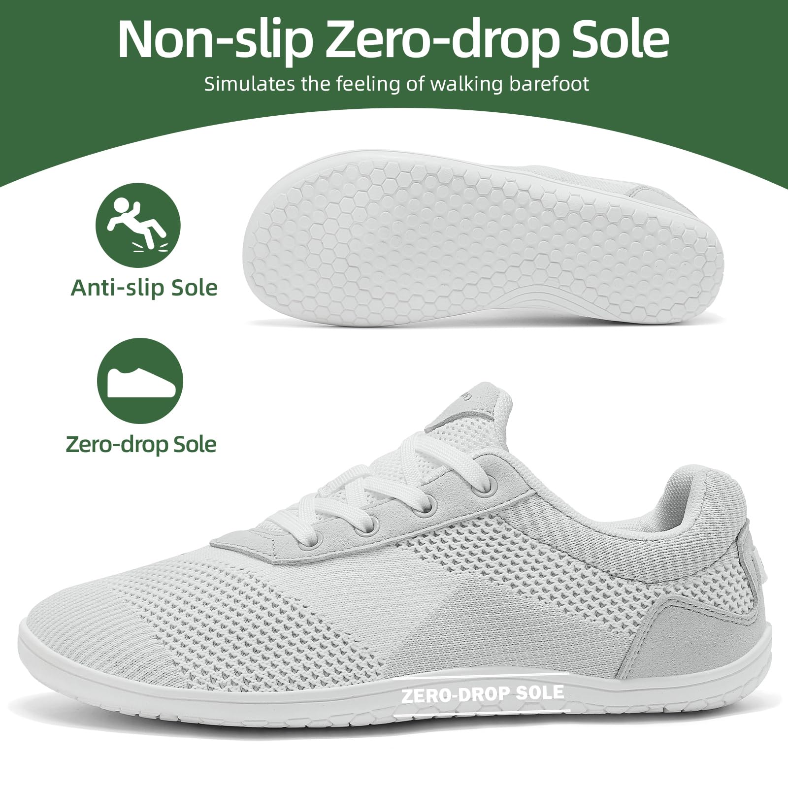 Barefoot Femme Chaussure Minimaliste Homme,Chaussures de Fitness Antidérapant Respirant