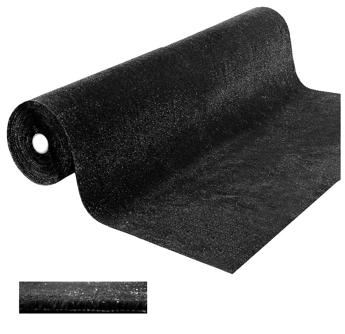 Pelouse Synthétique Noire 7 mm pour Maison, Magasin, Gym, Jardin - Gazon Synthétique 2x2 Mt