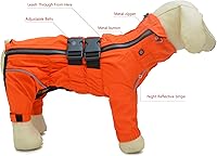 Vista 2 de Lovelonglong - Chaqueta impermeable para perros, ligera, impermeable, reflectante, resistente al viento, a prueba de nieve, para perros pequeños