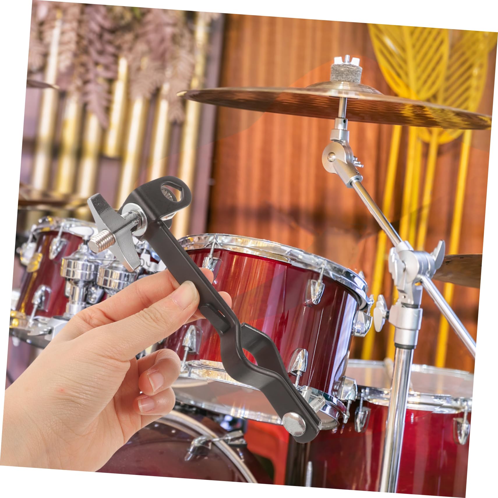 FUNOMOCYA Drum Cowbell Mounting Bracket Quick Install Hardware Clamp for Percussion Instruments