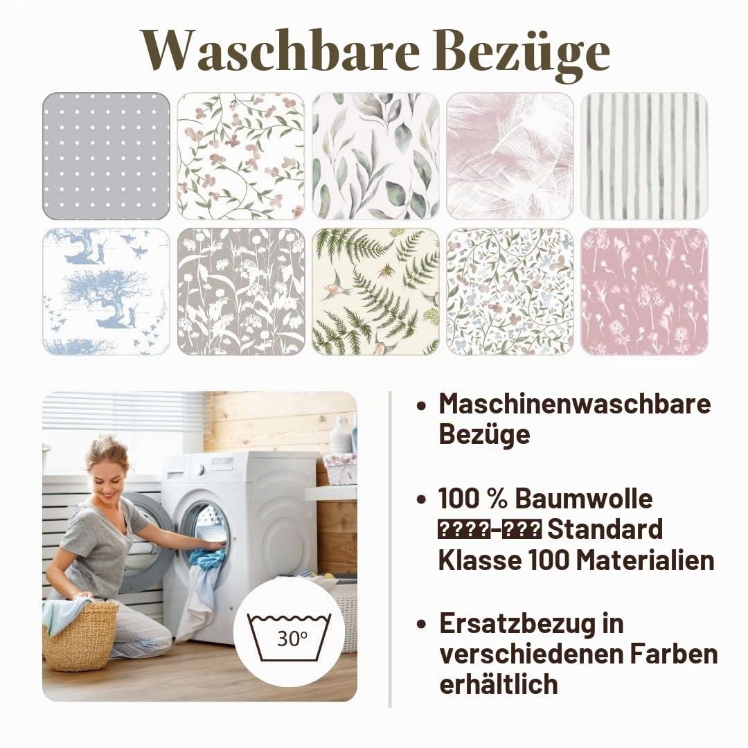 BellaMoon 3-in-1-Schwangerschaftskissen – Ganzkörperstütze für Schwangere – Verstellbare C-Form zum Schlafen, Stillen & Babyliegen – Abnehmbarer, waschbarer Bezug aus Bio-Baumwolle (Summer Bed)