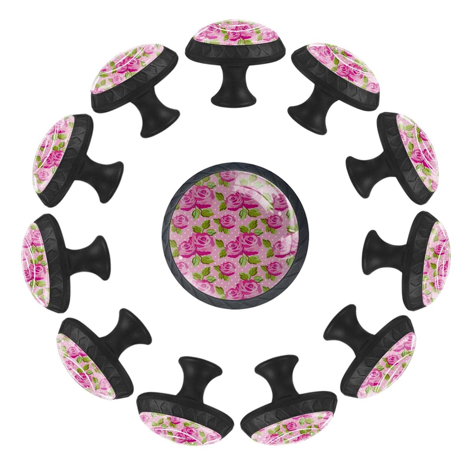 Boutons de tiroir roses pour commode : lot de 12 poignées en cristal pour relooker vos meubles
