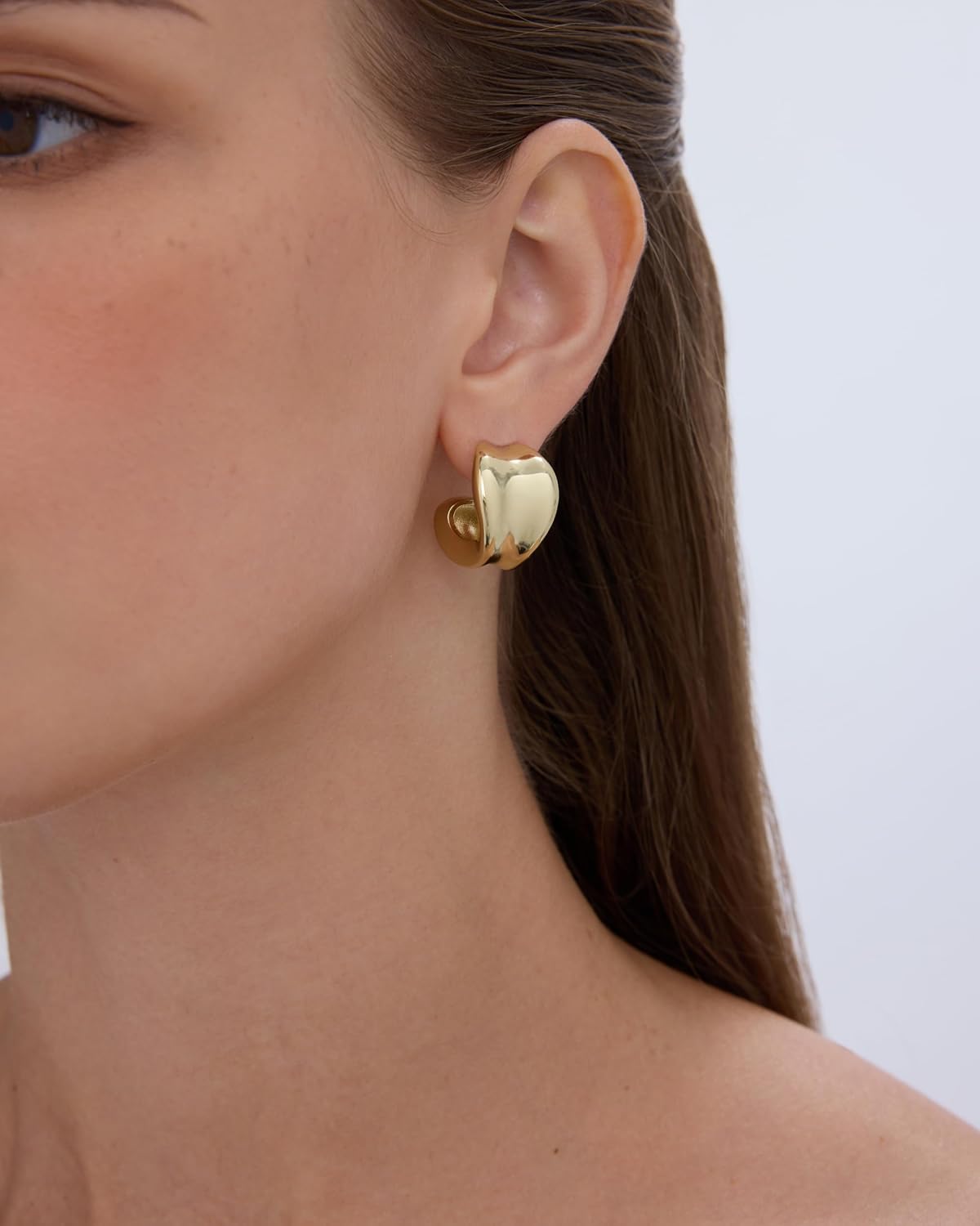 PAVOI 14K Yellow Gold Plated Lobe Lifters for Heavy Earrings for Women - Earring Backs for Droopy Ears - Comfortable Backings for Studs Fashion Jewelry Accessories