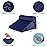Bedluxe 3Pcs Orthopedic Bed Wedge Pillow Set, Foam Wedge Pillow Post Surgery for Back, Leg and Knee Support, Adjustable 9&12 Inch Folding Triangle Pillow for Sleeping, Acid Reflux, Snoring, Navy