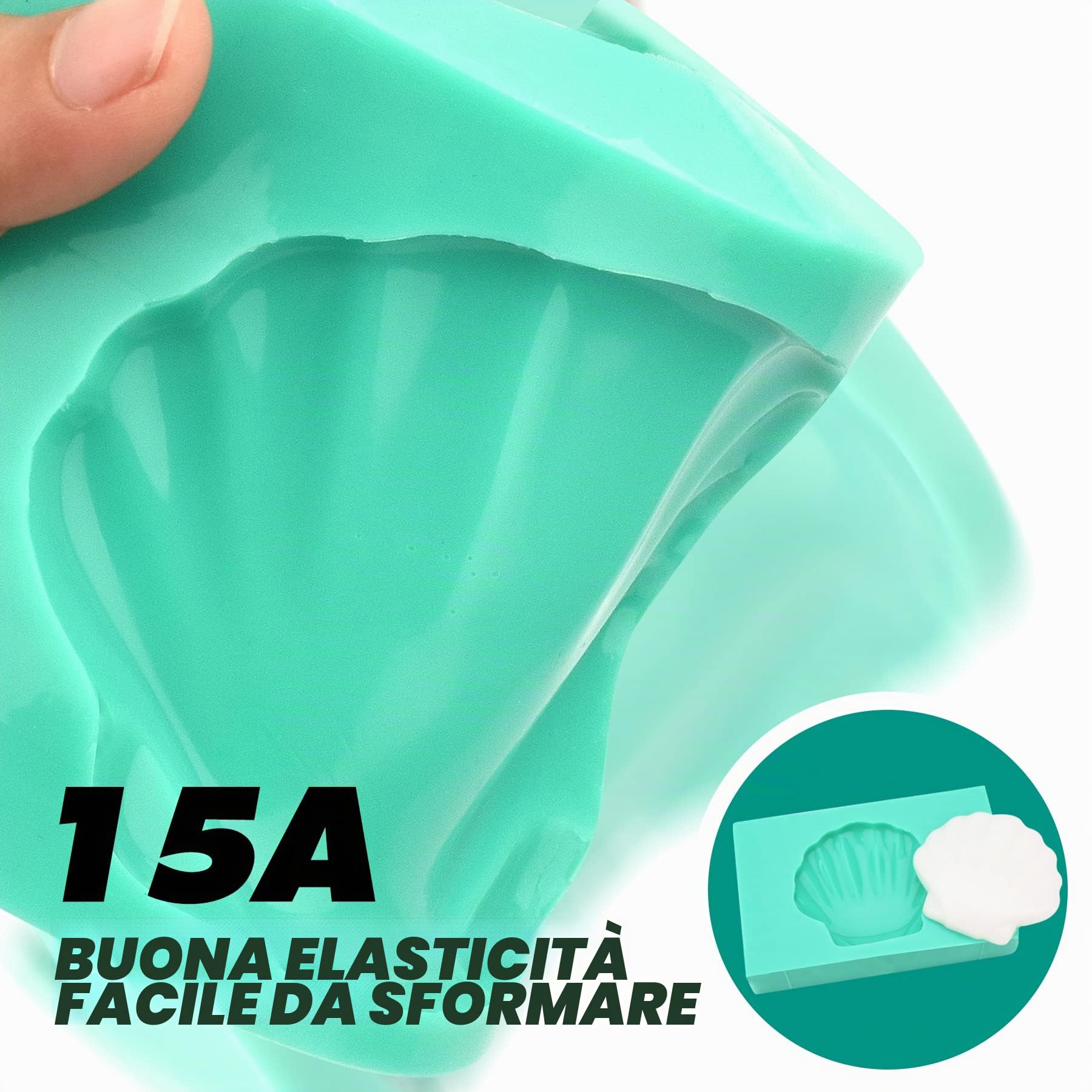 Kit Gomma di Silicone - 2kg /3.8L Silicone Liquido con Alloggiamento Stampo Regolabile per Realizzazione di Stampi in Silicone - 1:1 Rapporto Silicone per Stampi Resina DIY, Creazione Gioielli