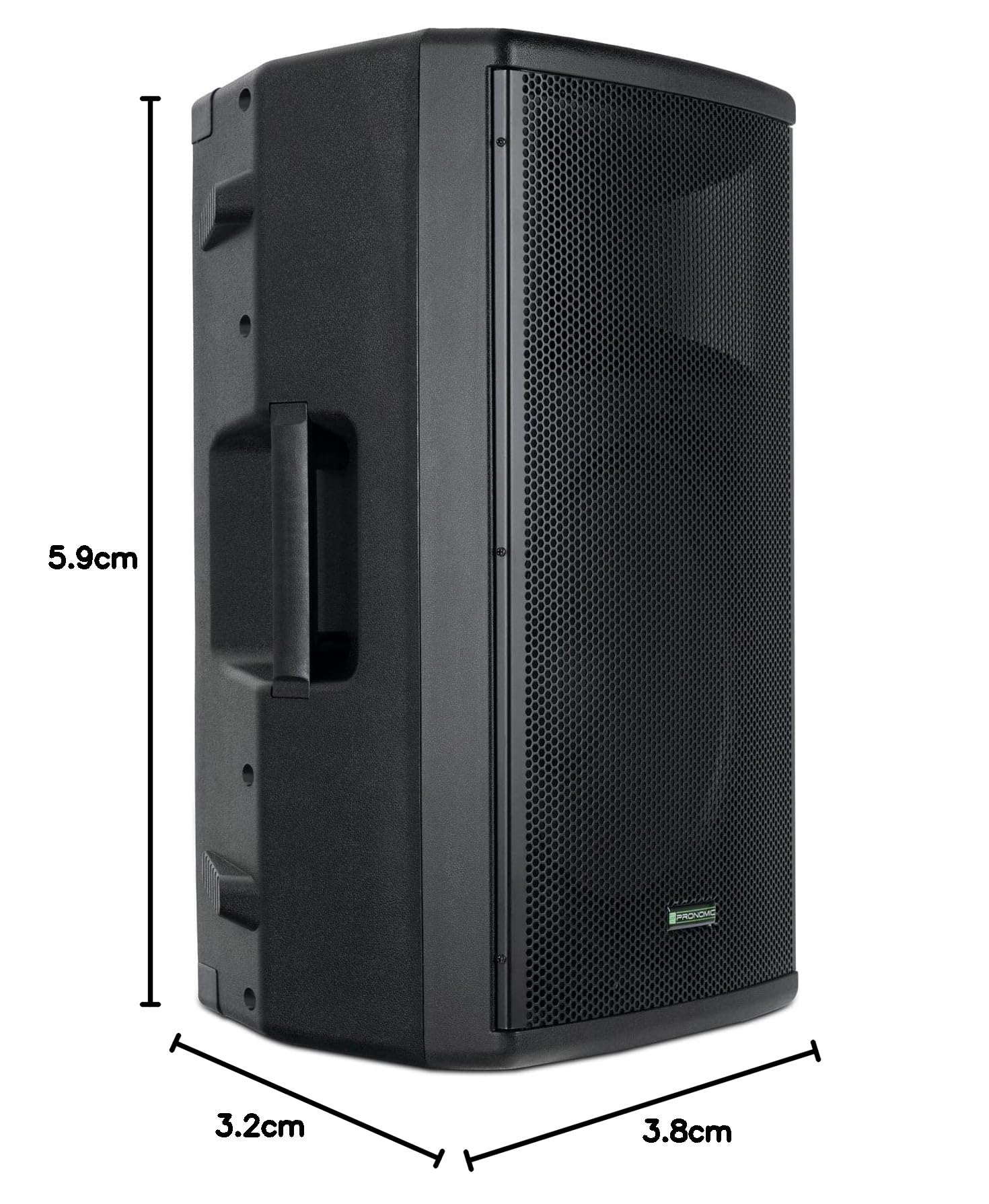 Pronomic E-212 MA - Cassa Attiva 2 Vie - Potenza: 120 Watt (RMS) - Woofer 12" + Driver a Compressione 1,0" - Ricevitore Bluetooth e Lettore MP3 con USB/SD - Angolo Monitor