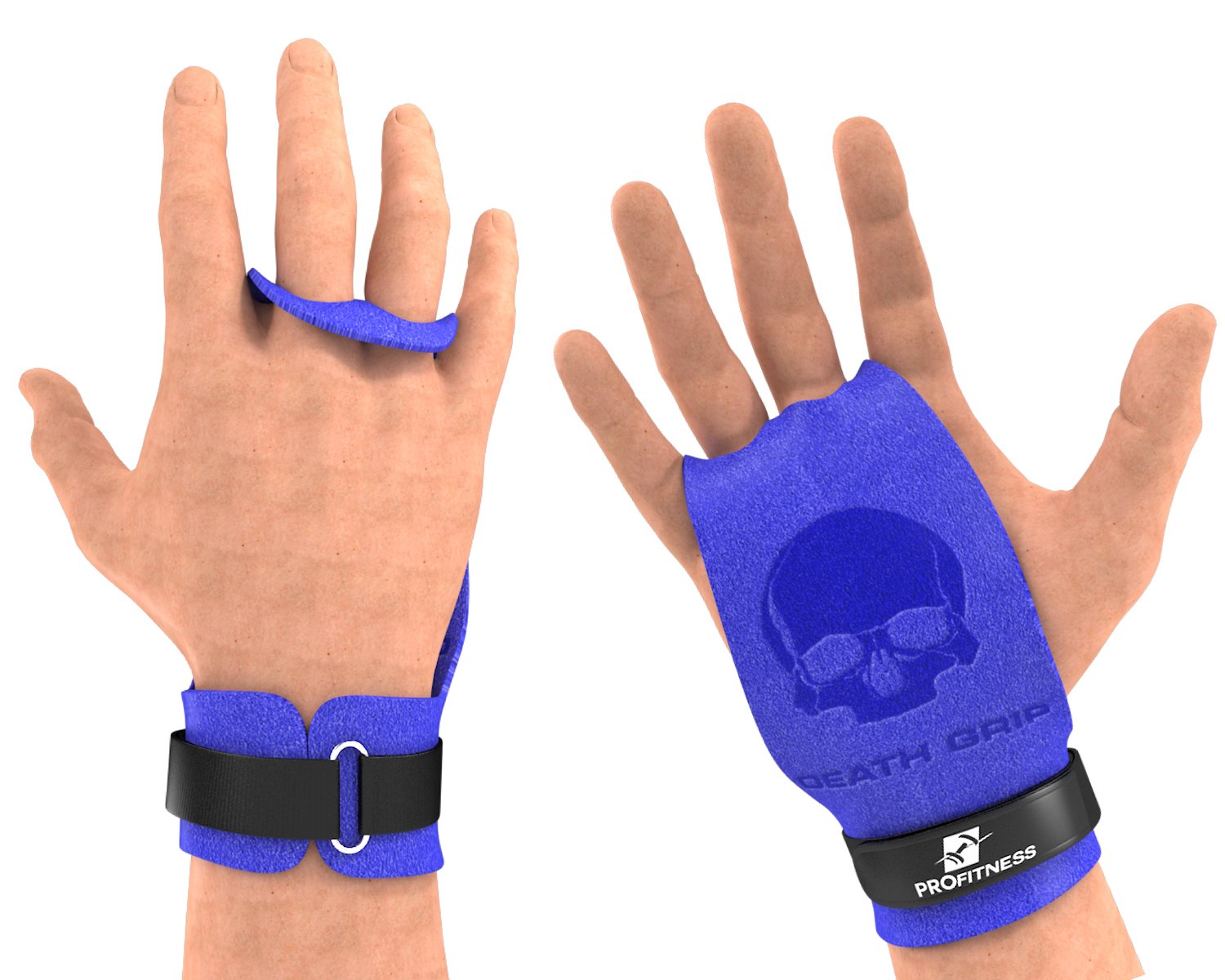 ProFitness Leather Cross Training Grips - Non Slip, High Grip Palm Protection from Rips & Tears with Wrist Support for Pull Ups, Kettlebells