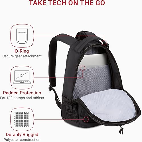 Miniatura 9 de SwissGear 1186 Mochila de Bungee liviana bolsa de viaje