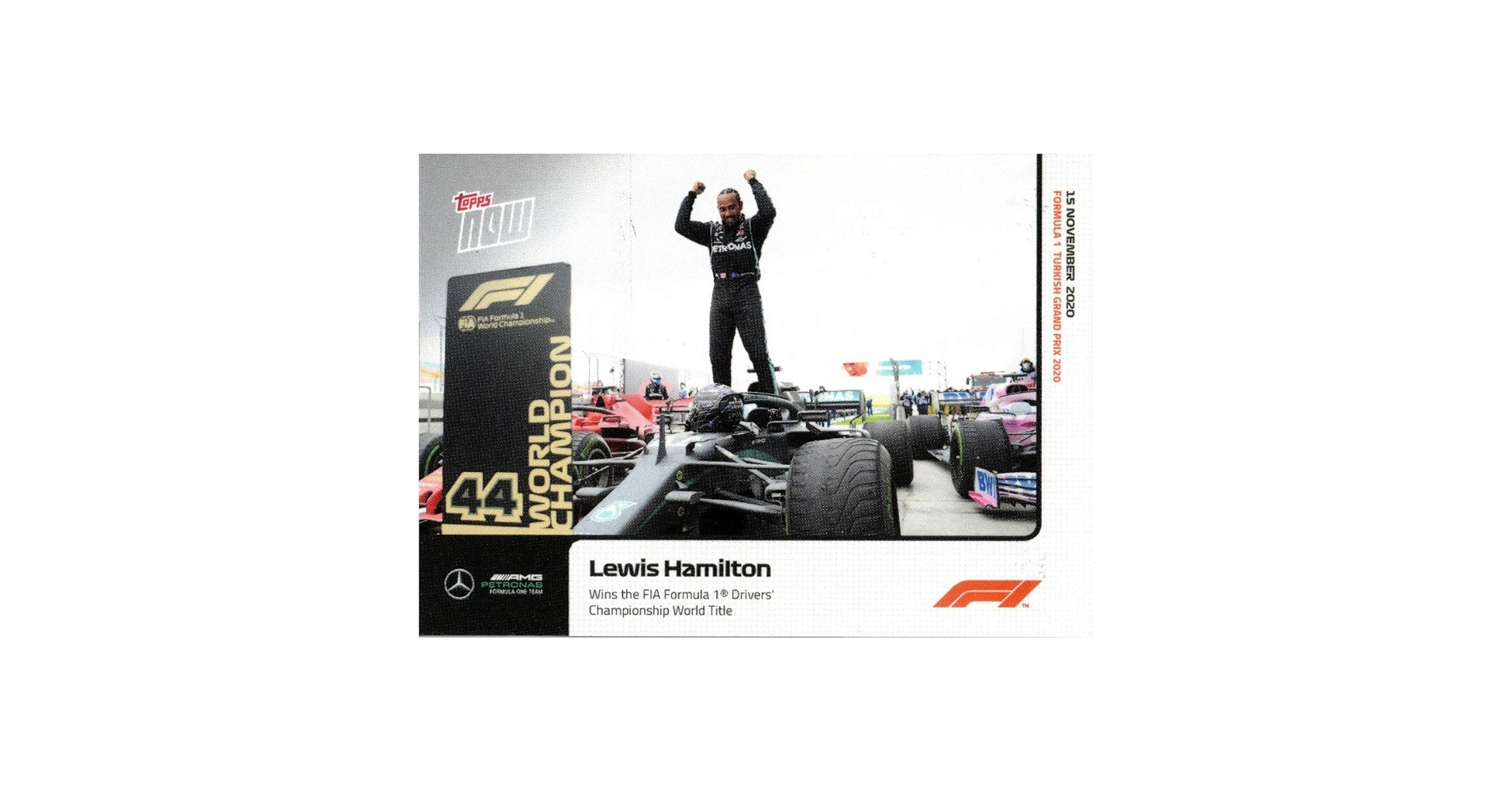 Amazon.com: 2020 Formula 1 F1 Topps Now #013 Lewis Hamilton