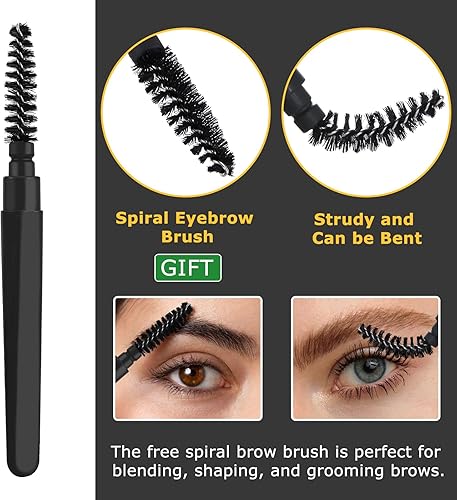 Miniatura 4 de Juego de pinzas, 4 pinzas para cejas y un cepillo para cejas con una caja de metal, acero inoxidable profesional para hombres y mujeres, precisión