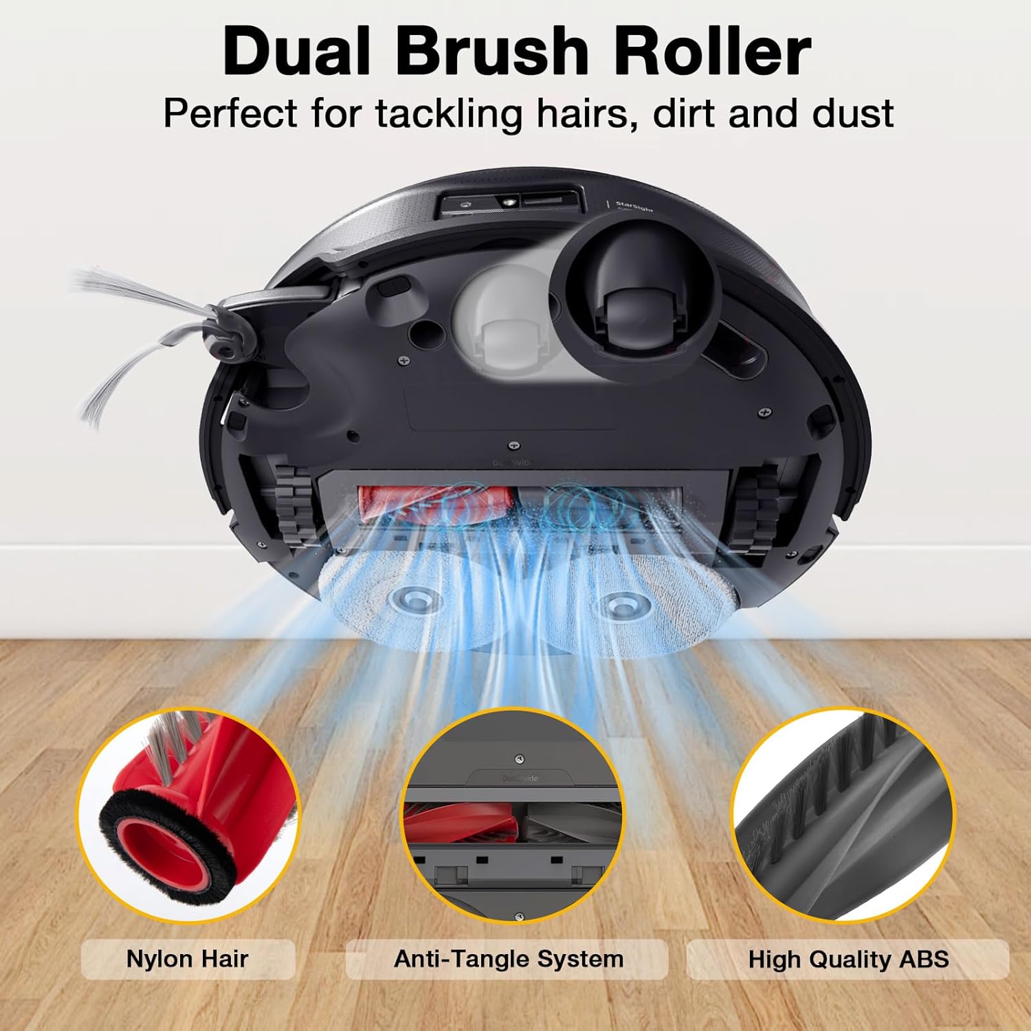 Accessories Kit Compatible with Roborock Saros 10R / Qrevo CurvX G20s Ultra Robot Vacuum Replacement Parts Dual Main Brush Hepa Filter Mop Pads Side Brush Dust Bags Screwdriver Clean Tool