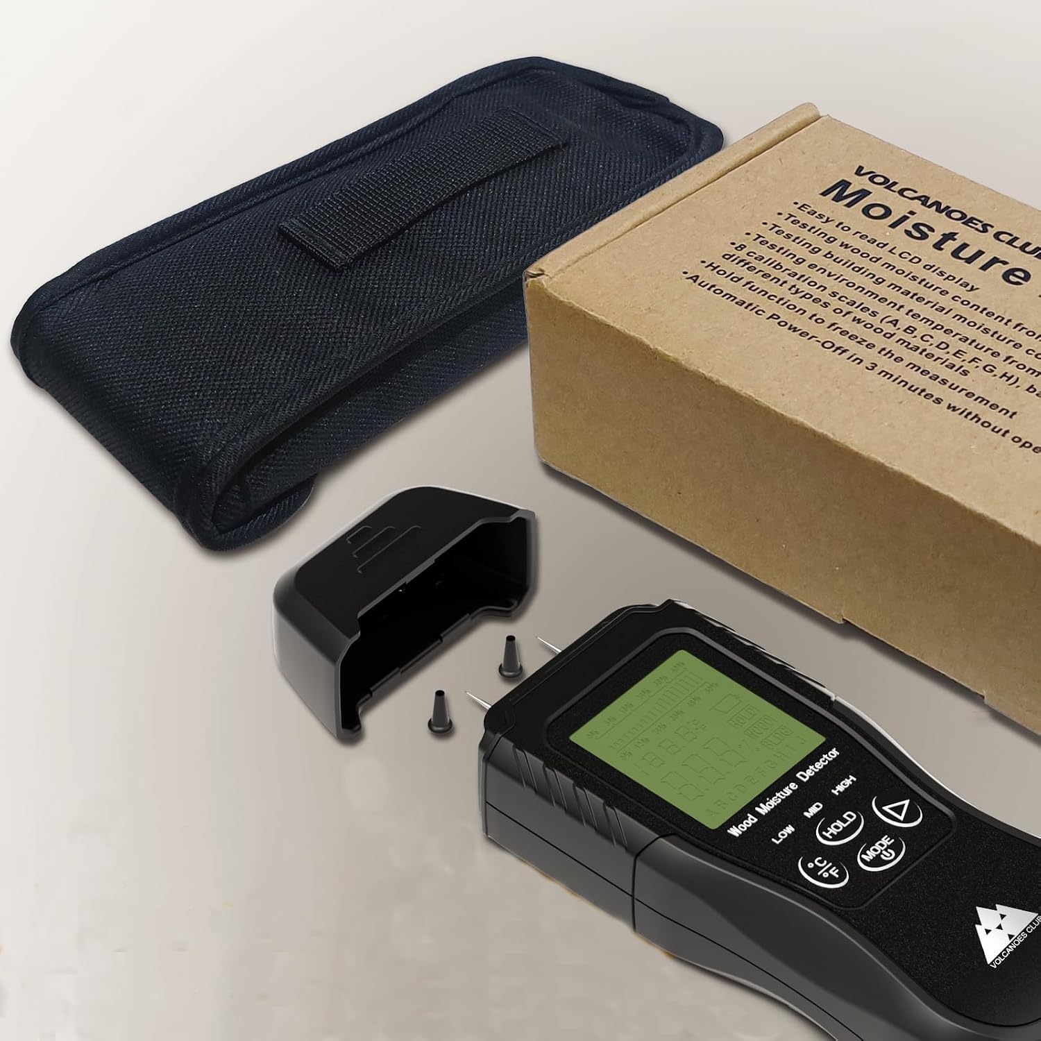 Medidor de Humedad sin Pin, LASELION Medidor de Humedad de Madera con Batería y Pantalla LCD, 4 Modos de Construcción de Muros de Leña Medidor de Humedad sin Pin, LASELION Medidor de Humedad de Madera con Batería y Pantalla LCD, 4 Modos de Construcción de Muros de Leña