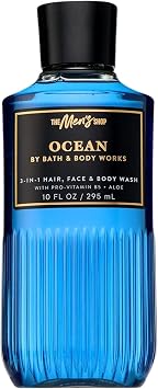 Bath & Body Works Signature Collection 2-in-1 Hair + Body Wash Ocean For Men, 9.6 fl oz 295 ml