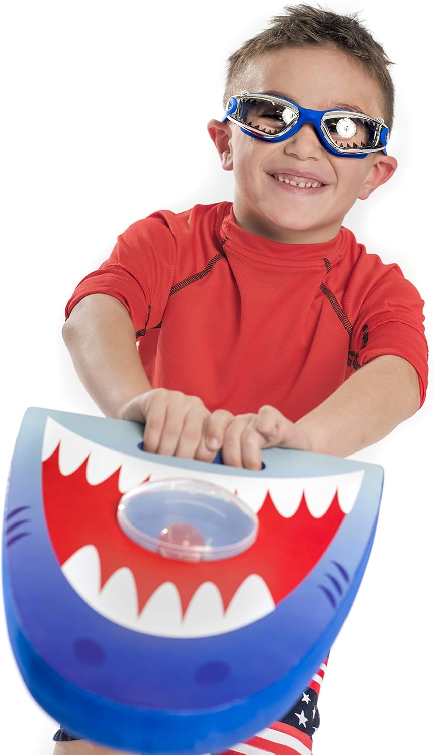 Shark Kickboard for Kids by Bling2O Includes Bonus Dive Toy - Great for Swim Lessons (Blue Tip Shark)