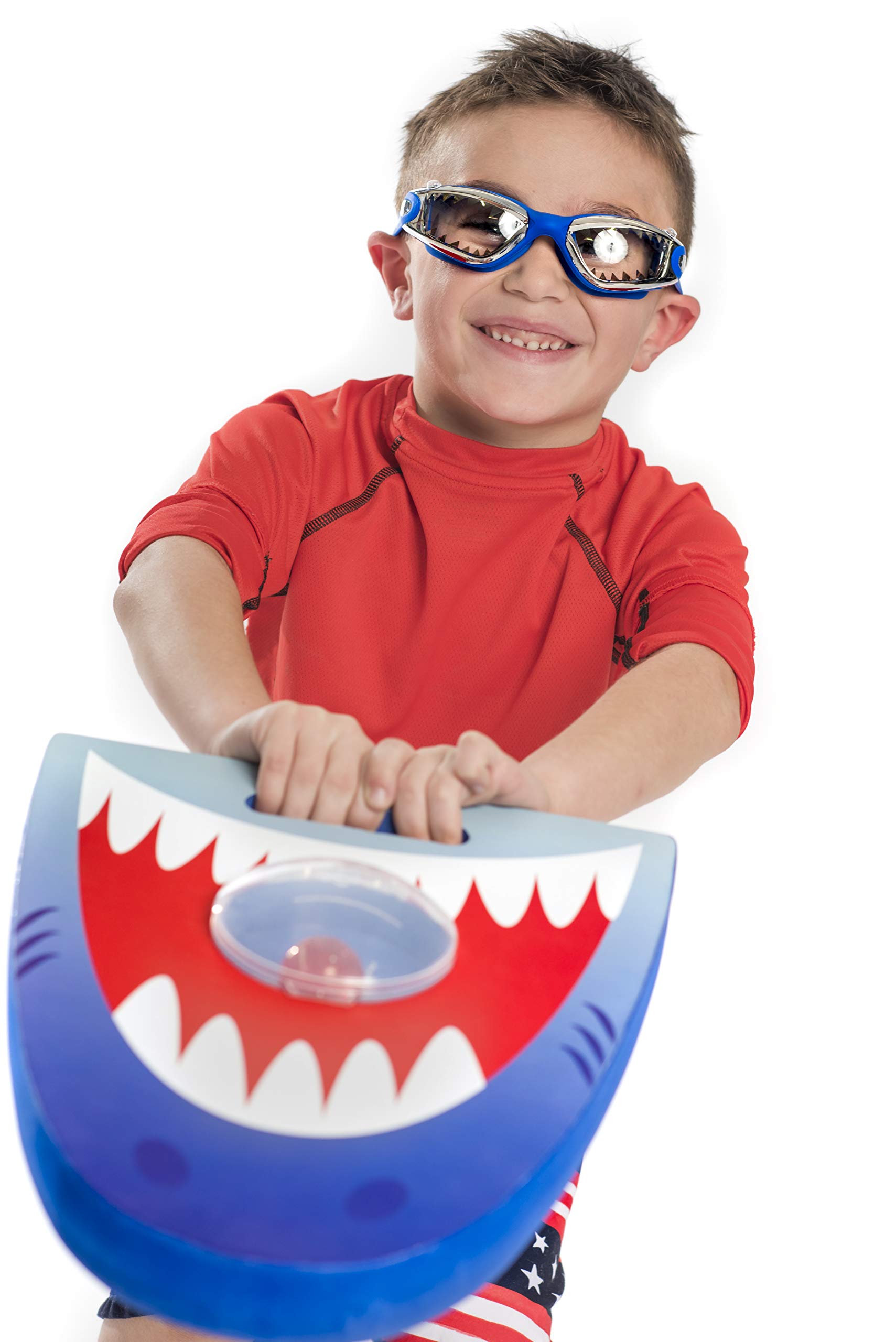 Shark Kickboard for Kids by Bling2O Includes Bonus Dive Toy - Great for Swim Lessons (Blue Tip Shark)