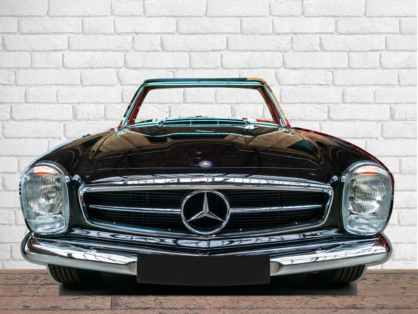 Oedim Photocall Personalizado para Bodas en Cartón Mercedes Clásico Negro 264x152cm | Photocall Económico y Original | Photocall Troquelado