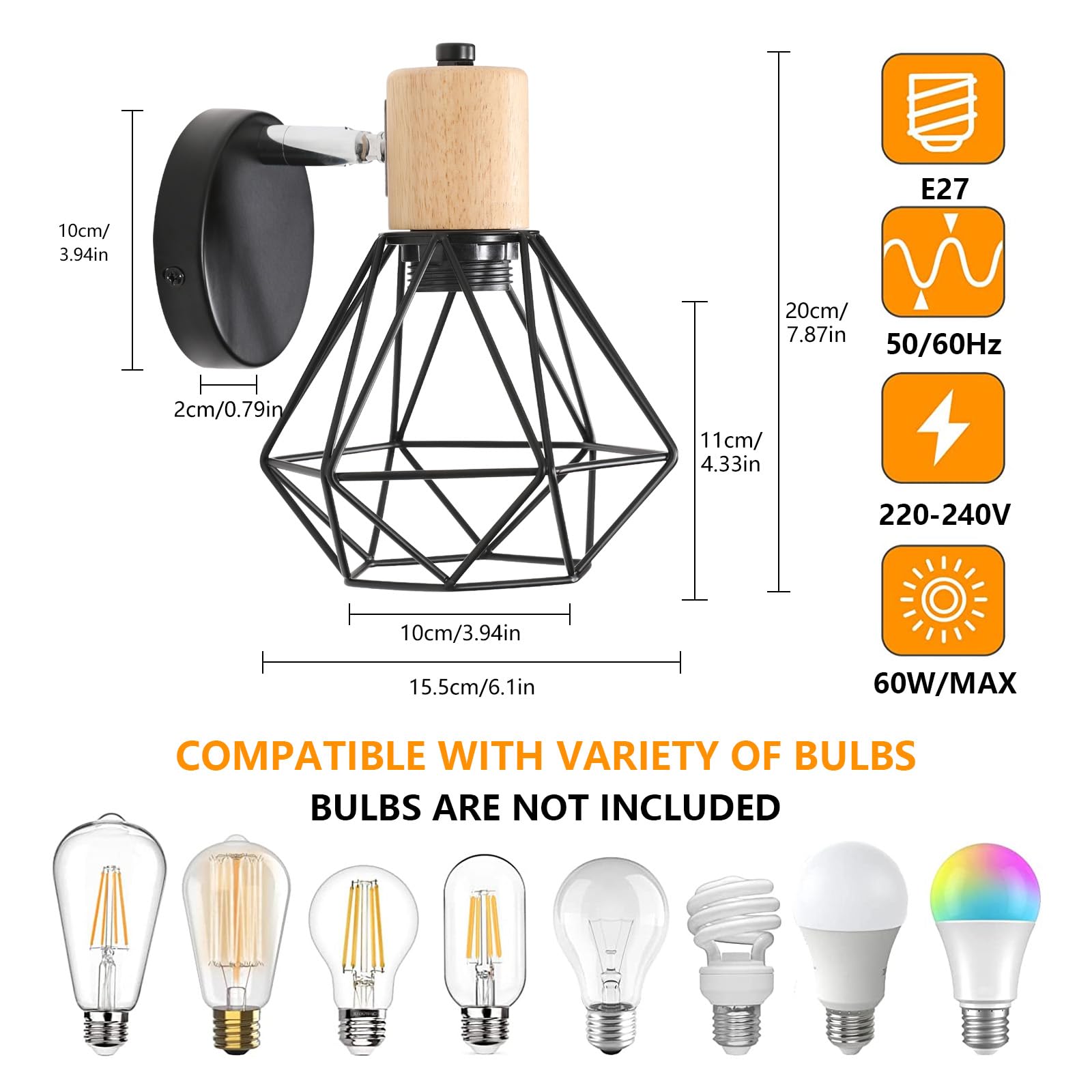Scharnierende wandlamp, 2 armen, moke zwart Am.Pm | La Redoute