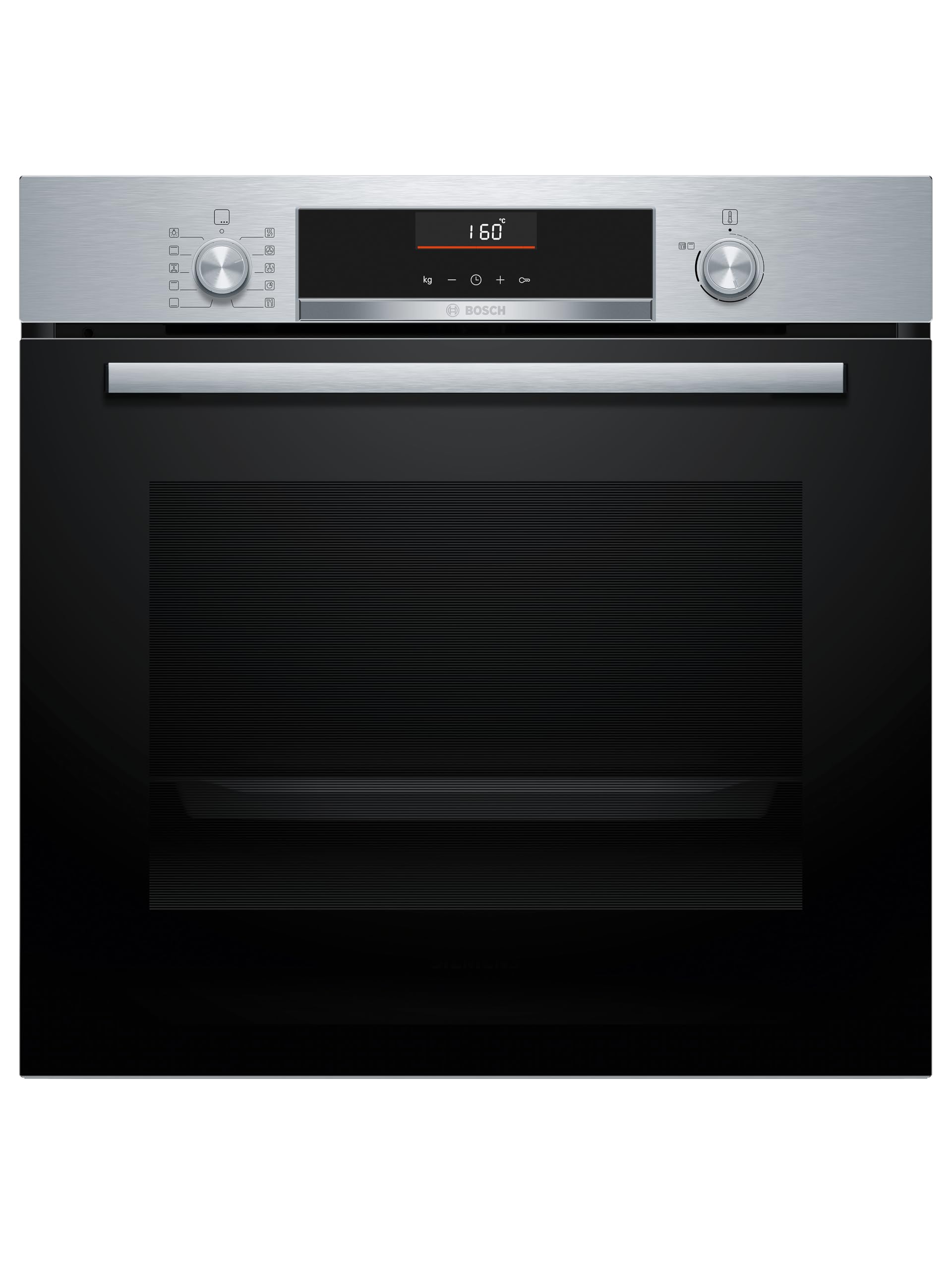 Bosch Multifunction Oven, 60 cm wide, Series 6, 3D Hotair, Autopilot, Cleaning Assistant, Steel, HBG536ES3